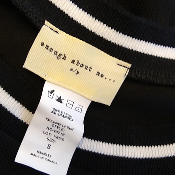 ENOUGH ABOUT ME Ribbed Neck Stretch Dress Black - Picture 3 of 8